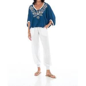 NEW SKEMO coral reef miami top in indigo